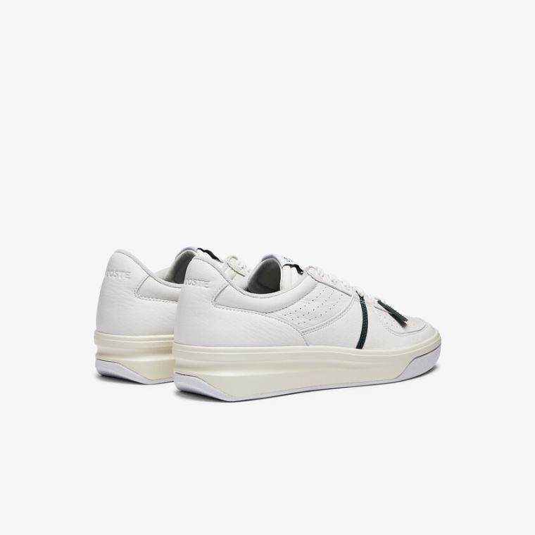 Lacoste Quantace Bőr Sneakers Fehér Bézs | 39ut1G2K