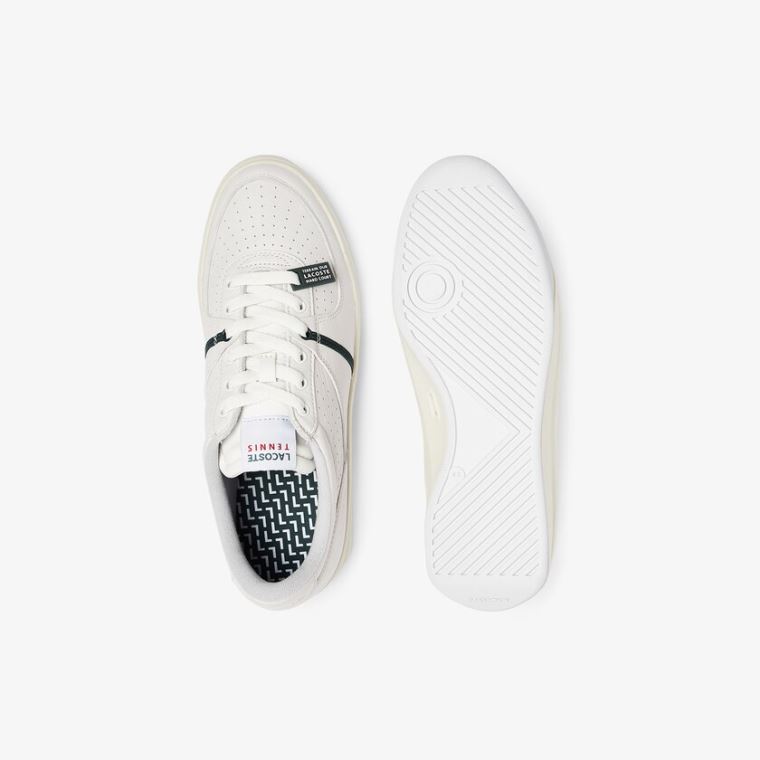 Lacoste Quantace Bőr Sneakers Fehér Bézs | 39ut1G2K