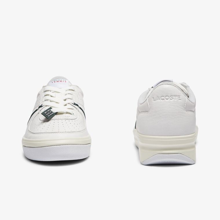 Lacoste Quantace Bőr Sneakers Fehér Bézs | 39ut1G2K