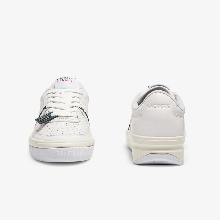 Lacoste Quantace Bőr Sneakers Fehér Bézs | J16JdfZs