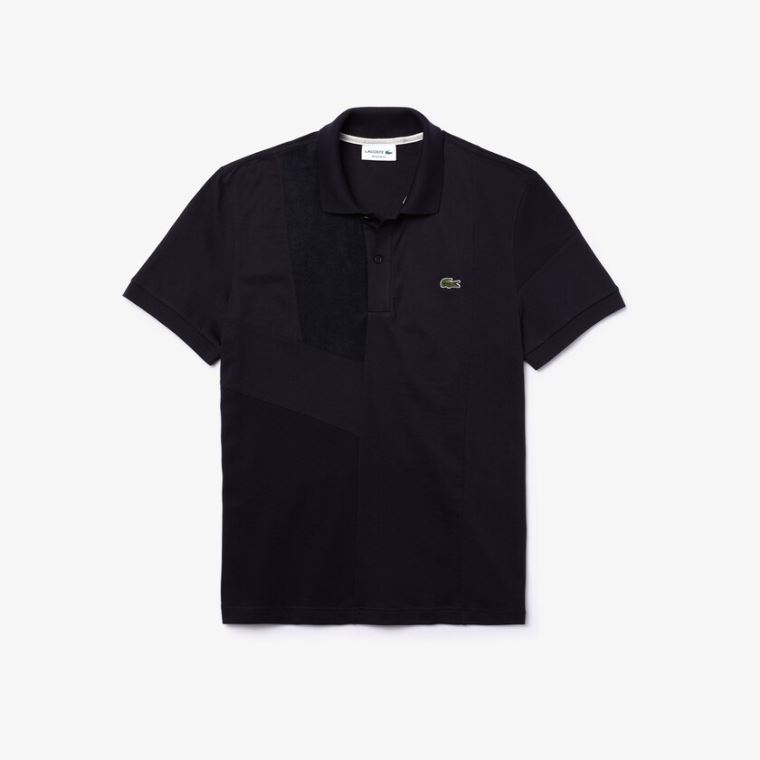 Lacoste Regular Fit Colourblock Stretch Piqué Polo Shirt Sötétkék Kék | 35nfHJoL