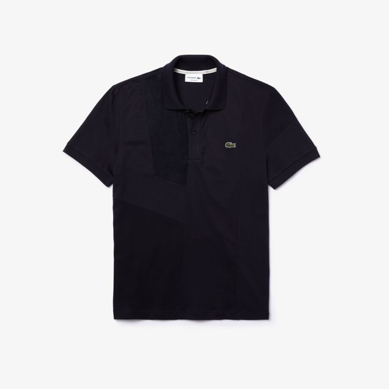 Lacoste Regular Fit Colourblock Stretch Piqué Polo Shirt Sötétkék Kék | xEFaiSQ7