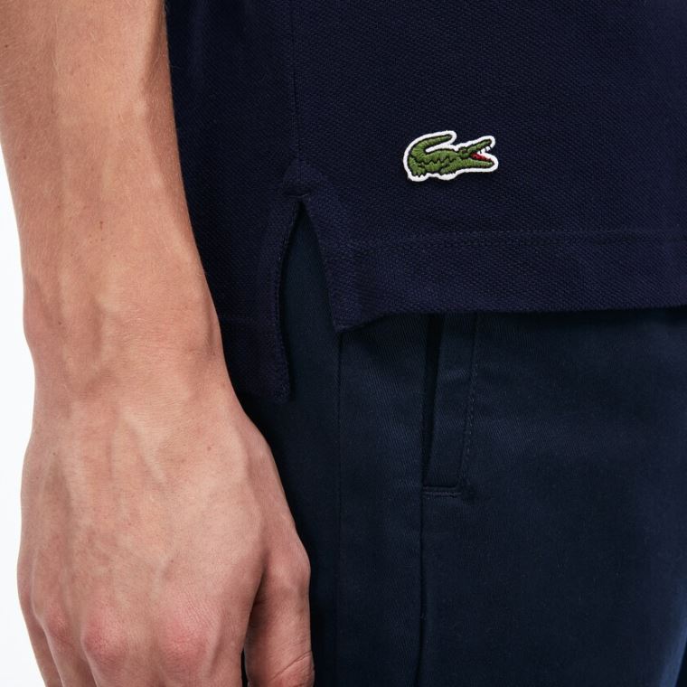 Lacoste Regular Fit LCST Lettering Petit Piqué Polo Sötétkék Kék | cVNfn9ND