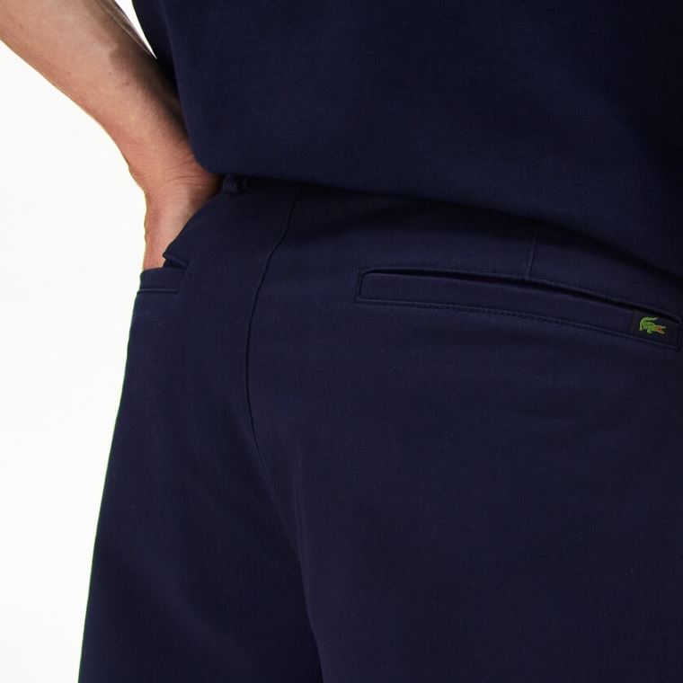 Lacoste Regular Fit Pamut Gabardine Bermuda Shorts Sötétkék Kék | YIihEad2