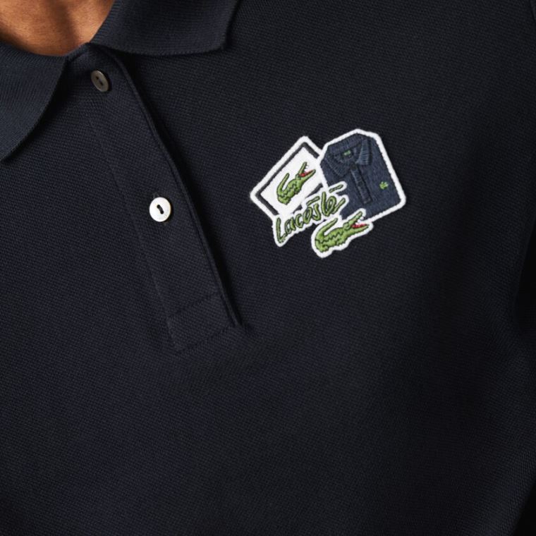 Lacoste Regular Fit Pamut Piqué Polo Shirt Sötétkék Kék | OQPOyIZr