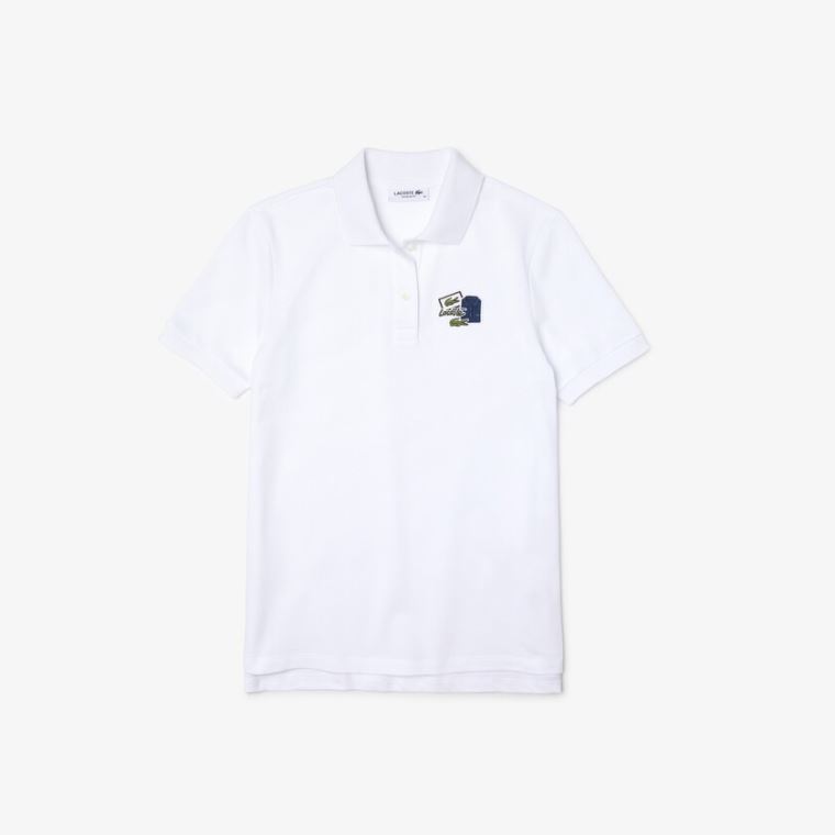 Lacoste Regular Fit Pamut Piqué Polo Shirt Fehér | vxLyezb9