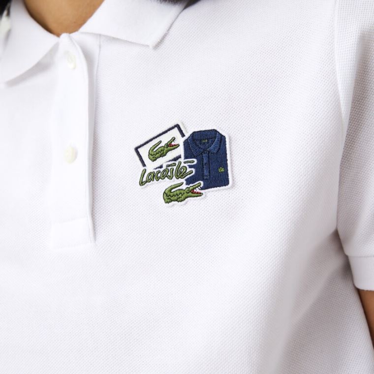 Lacoste Regular Fit Pamut Piqué Polo Shirt Fehér | vxLyezb9