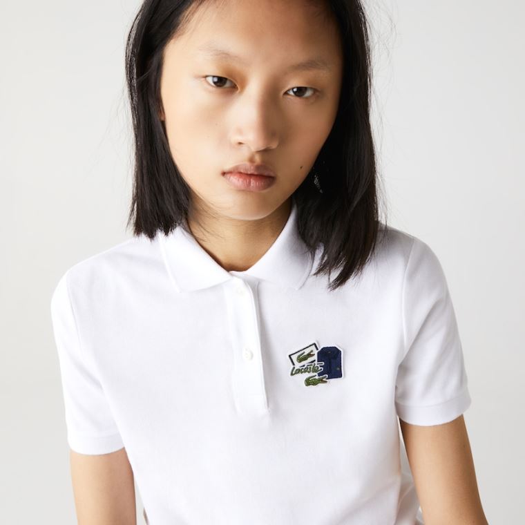 Lacoste Regular Fit Pamut Piqué Polo Shirt Fehér | vxLyezb9