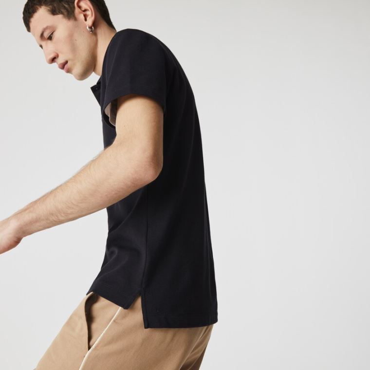 Lacoste Regular Fit Pamut Piqué Polo Sötétkék Kék | K14SmEld