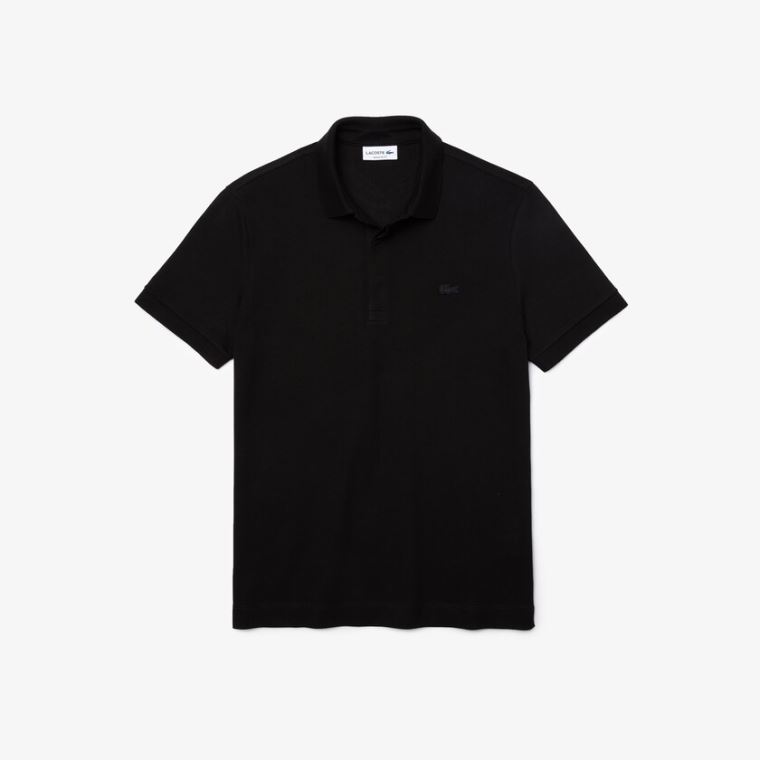 Lacoste Regular Fit Paris Polo Fekete | u8oEBZqp