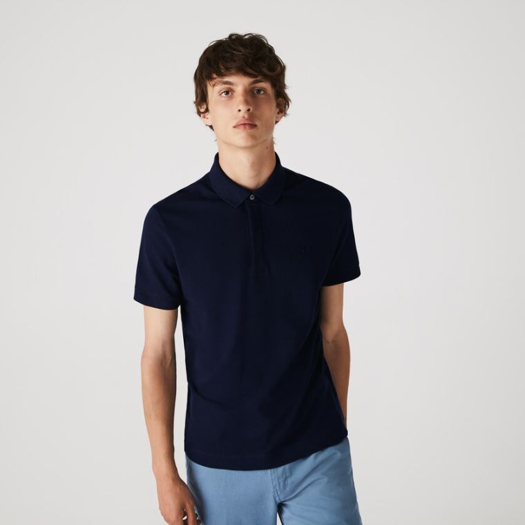 Lacoste Regular Fit Paris Polo Sötétkék Kék | tBZvxalF