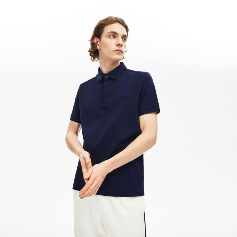 Lacoste Regular Fit Paris Polo Sötétkék Kék | tBZvxalF