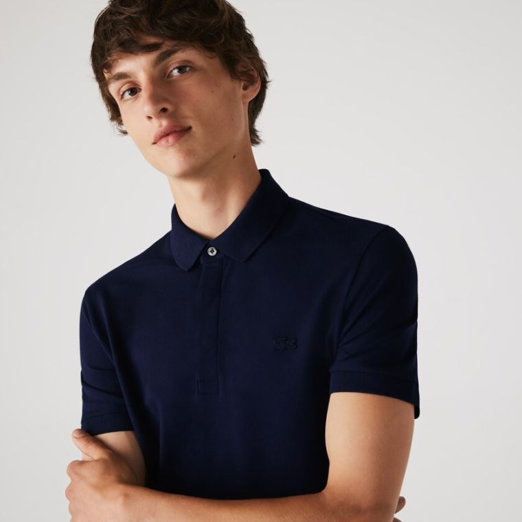 Lacoste Regular Fit Paris Polo Sötétkék Kék | tBZvxalF