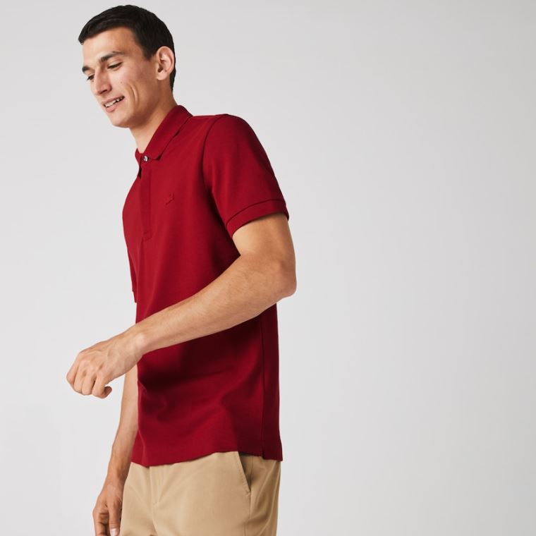 Lacoste Regular Fit Paris Polo Sötétpiros | B8yqplP1