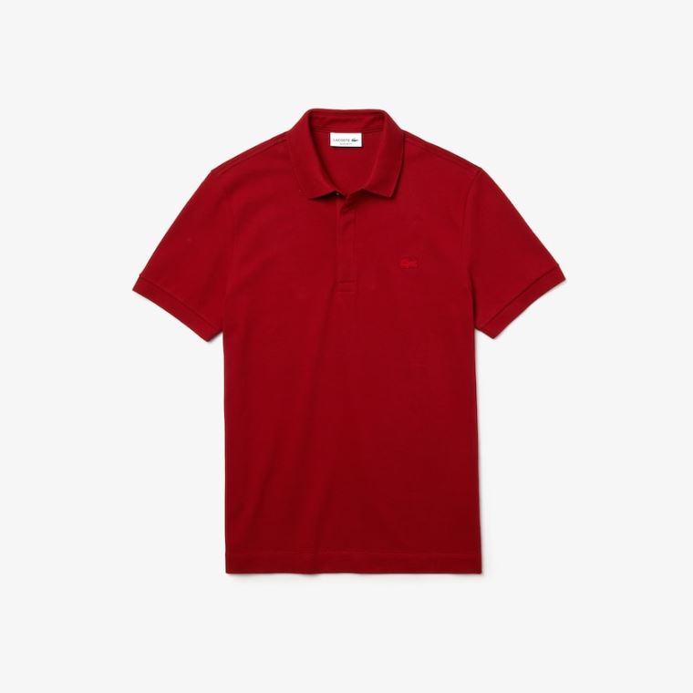 Lacoste Regular Fit Paris Polo Sötétpiros | B8yqplP1