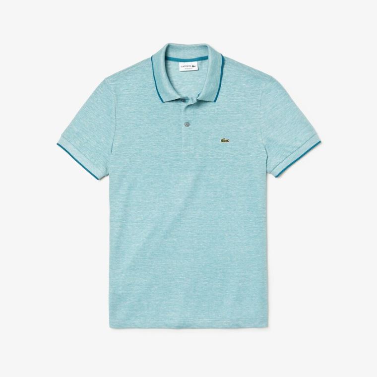 Lacoste Regular Fit Piqué Polo Shirt Kék | 51emU28s