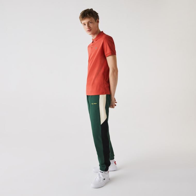 Lacoste Regular Fit Soft Pamut Polo Piros | DUpvssfn