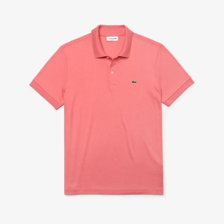 Lacoste Regular Fit Soft Pamut Polo Rózsaszín | Poc2BWjc