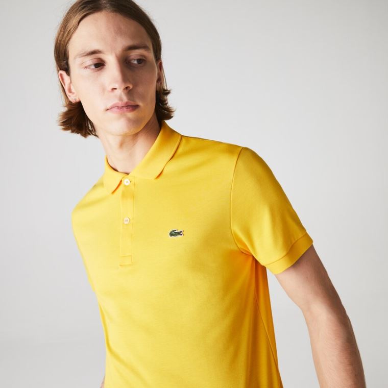 Lacoste Regular Fit Soft Pamut Polo Sárga | pEJzkXm9