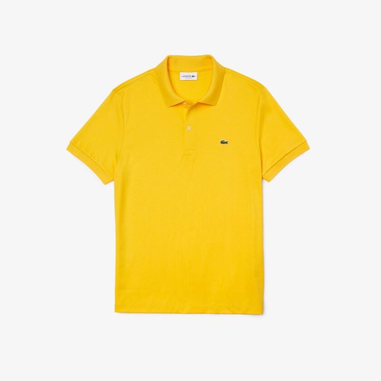 Lacoste Regular Fit Soft Pamut Polo Sárga | pEJzkXm9