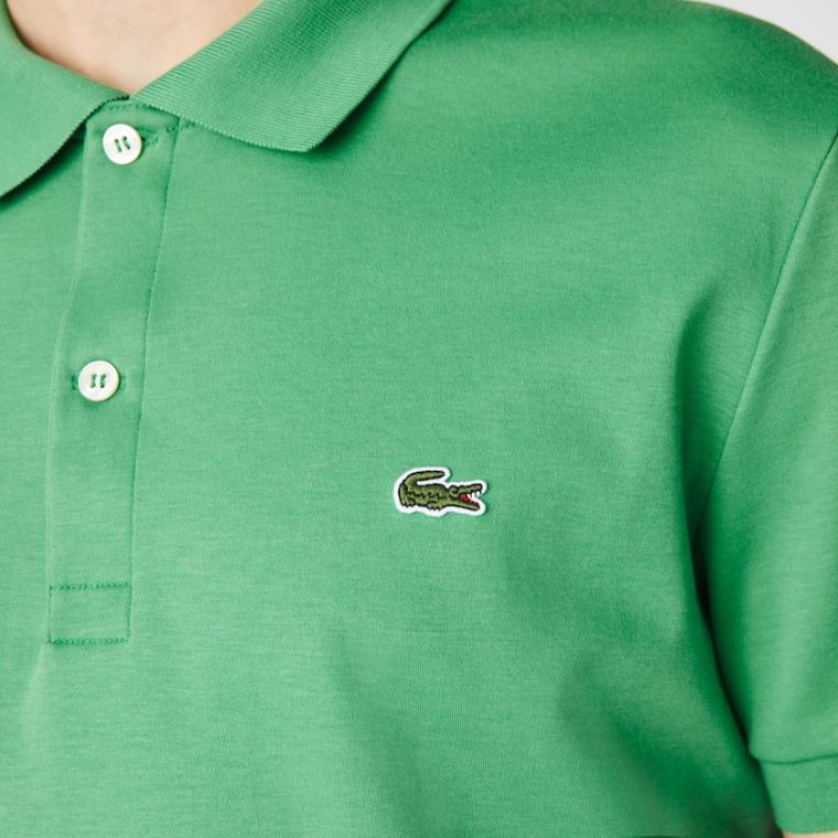 Lacoste Regular Fit Soft Pamut Polo Zöld | K5i6STzL