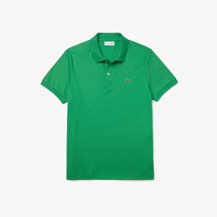 Lacoste Regular Fit Soft Pamut Polo Zöld | K5i6STzL