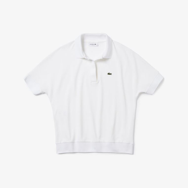 Lacoste Relaxed Piqué Polo Fehér | 4618xidD