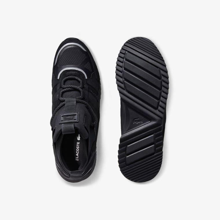 Lacoste Run Breaker Velúr Sneakers Fekete Fekete | SBkLrD5m