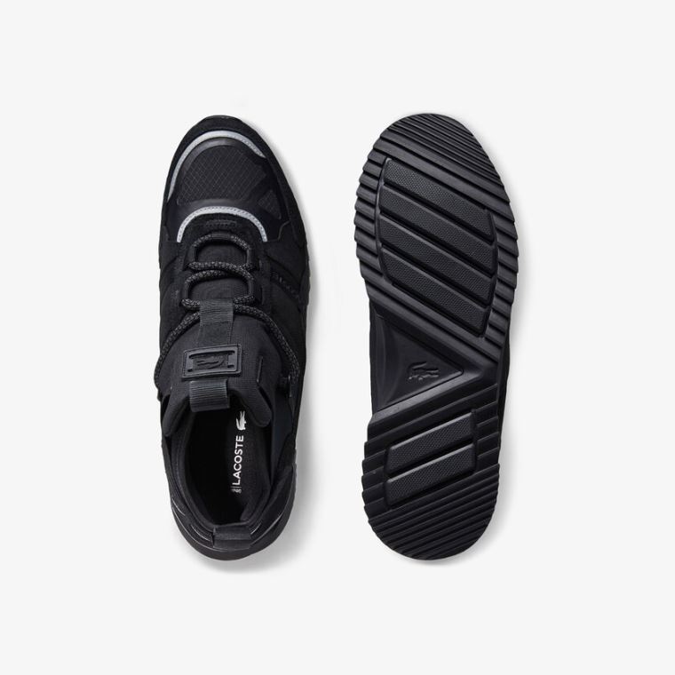 Lacoste Run Breaker Velúr and Textil Sneakers Fekete Fekete | 8NWijm0c