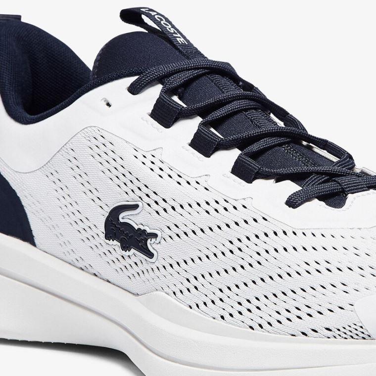 Lacoste Run Spin Textil Sneakers Fehér Sötétkék | 78YDOJ3O