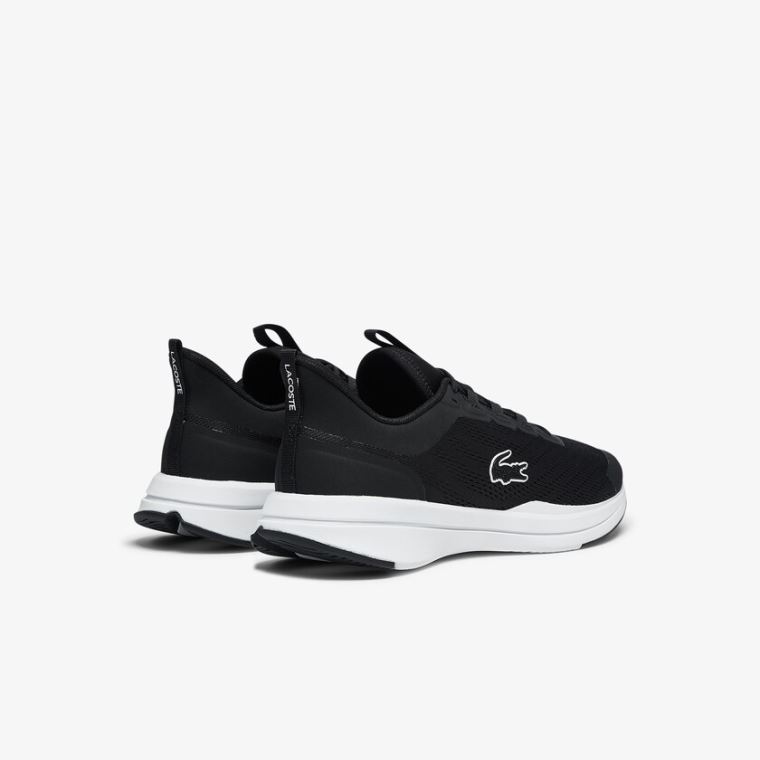 Lacoste Run Spin Textil Sneakers Fekete Fehér | gchduTAY