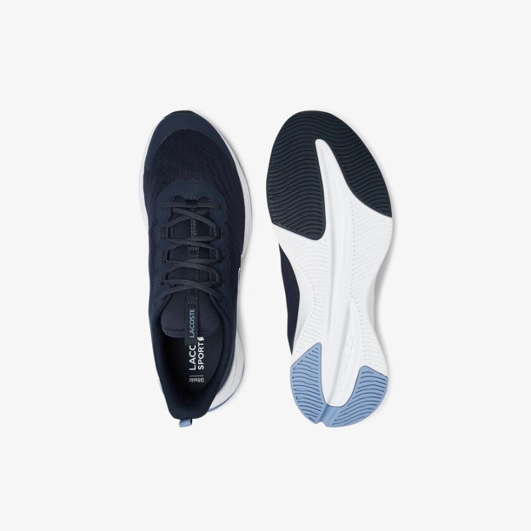 Lacoste Run Spin Textil Sneakers Sötétkék | SCTT0ZDb