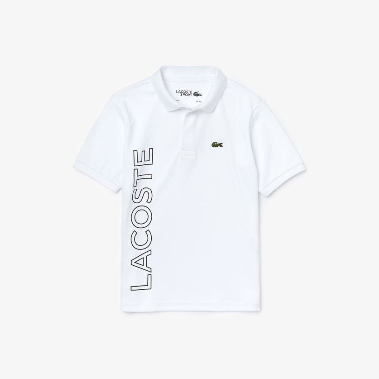 Lacoste SPORT Branded Légáteresztő Piqué Polo Shirt Fehér Sötétkék Kék | wtueX3TM