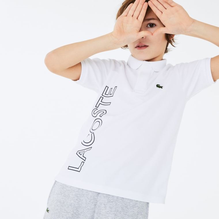 Lacoste SPORT Branded Légáteresztő Piqué Polo Shirt Fehér Sötétkék Kék | wtueX3TM