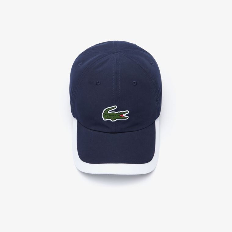 Lacoste SPORT Contrast Border Könnyű Cap Sötétkék Kék Fehér | 13IvMRN5