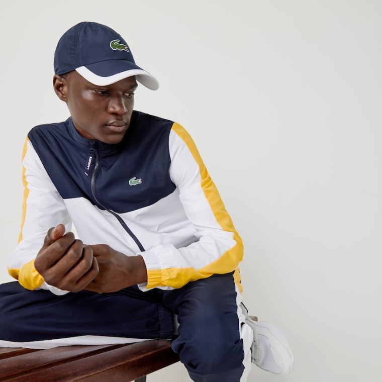 Lacoste SPORT Contrast Border Könnyű Cap Sötétkék Kék Fehér | 13IvMRN5