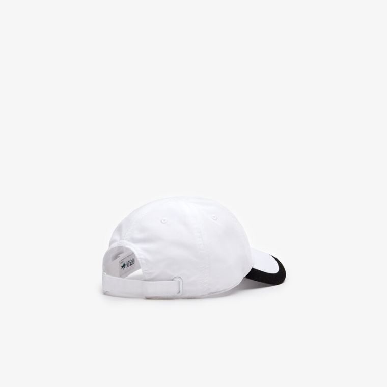 Lacoste SPORT Contrast Border Könnyű Cap Fehér Fekete | 3wWD4wNd