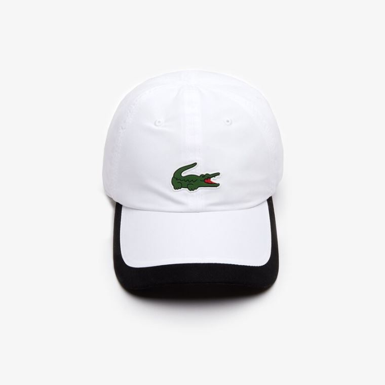 Lacoste SPORT Contrast Border Könnyű Cap Fehér Fekete | 3wWD4wNd