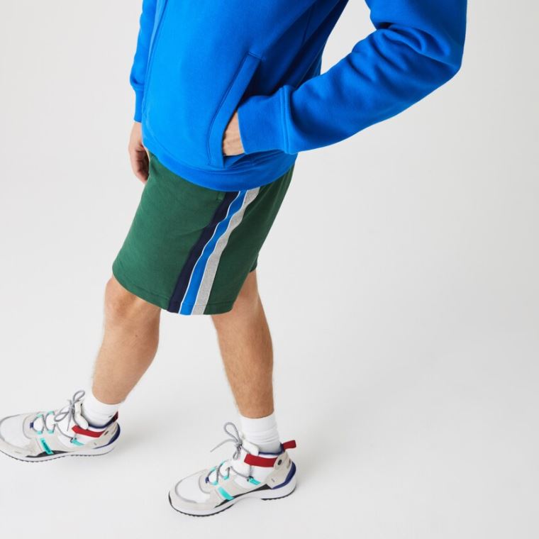 Lacoste SPORT Csuklyás Könnyű Bi-material Sweatshirt Kék | NumFT8mn