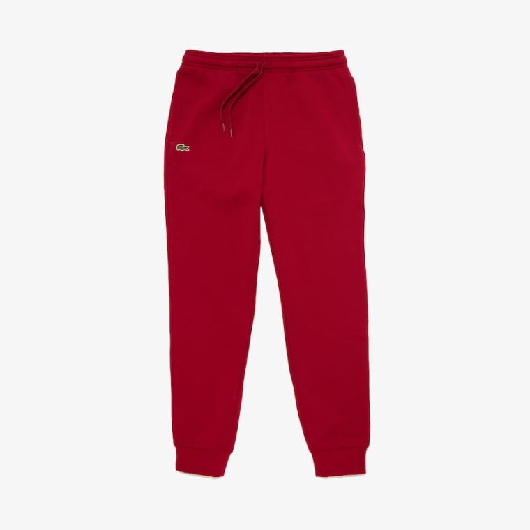 Lacoste SPORT Fleece Tenisz Sweatpants Sötétpiros | 3sPdhuQH