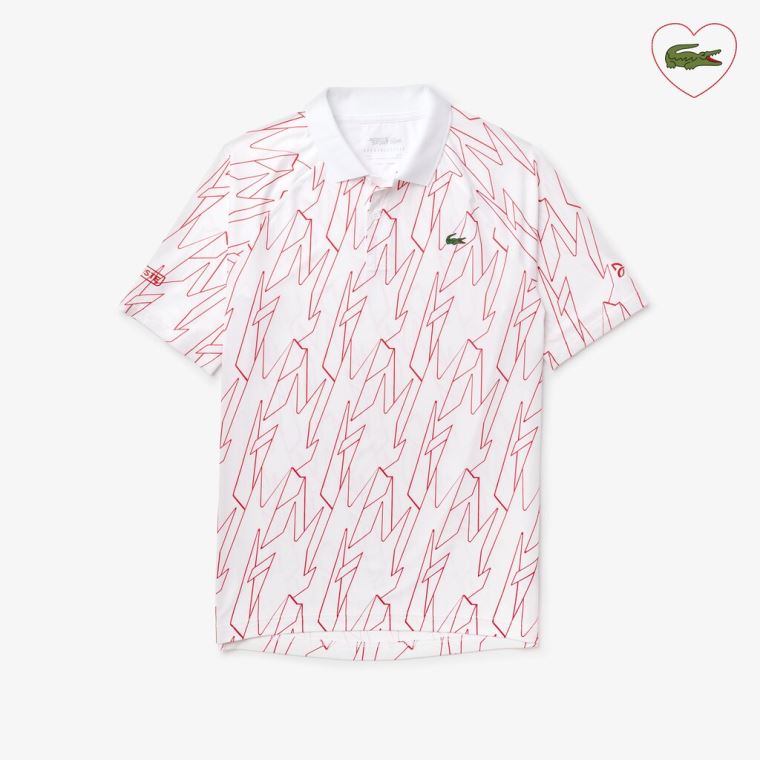 Lacoste SPORT French Open Ultra Könnyű Stretch Polo Shirt Fehér Zöld | 49RjAT6V