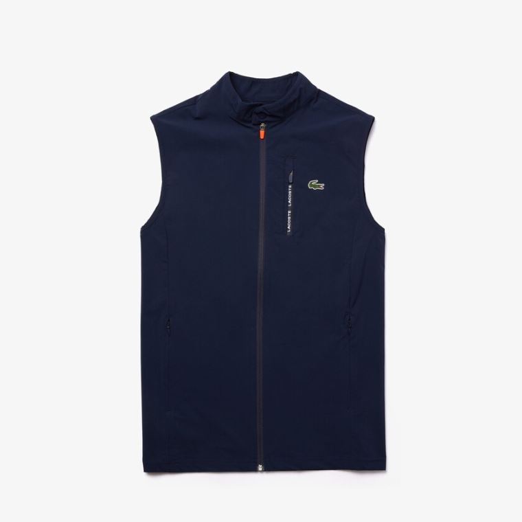 Lacoste SPORT Könnyű Vizi-Resistant Golf Vest Sötétkék Kék Piros | 1feaWBqG