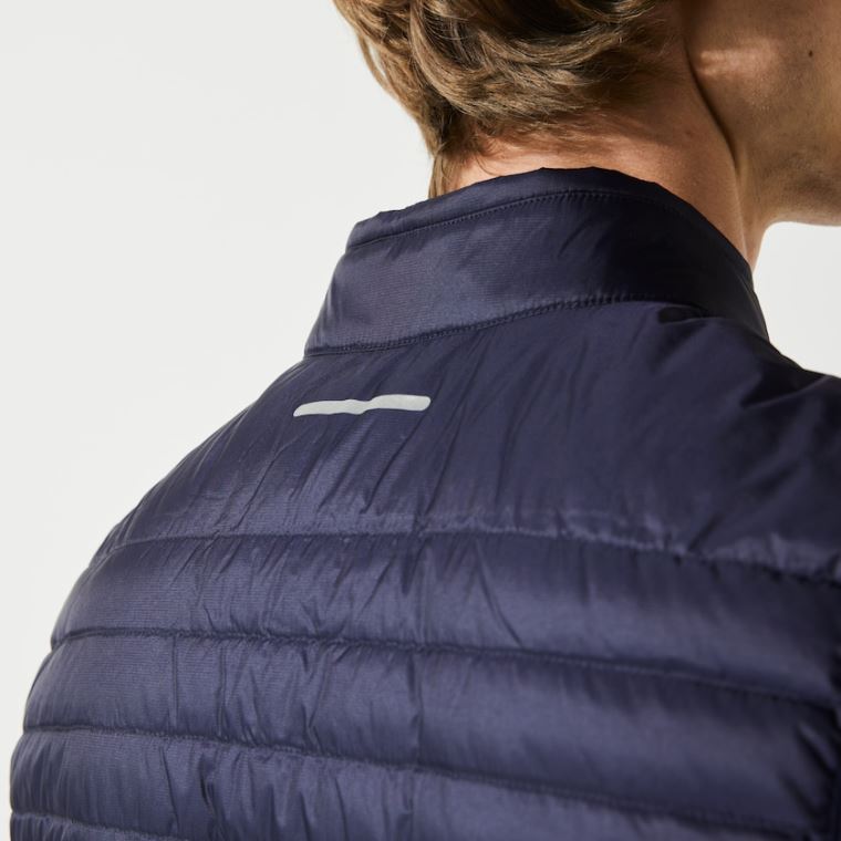 Lacoste SPORT Könnyű Vizi-Resistant Quilted Golf Vest Sötétkék Kék | 8slnlLVZ