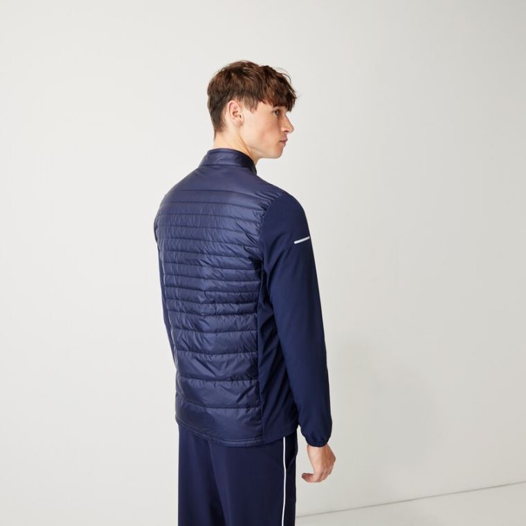 Lacoste SPORT Könnyű Vizi-Resistant Quilted Golf Jacket Sötétkék Kék | zb4cCgxG