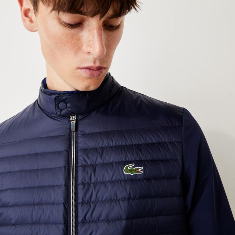 Lacoste SPORT Könnyű Vizi-Resistant Quilted Golf Jacket Sötétkék Kék | zb4cCgxG