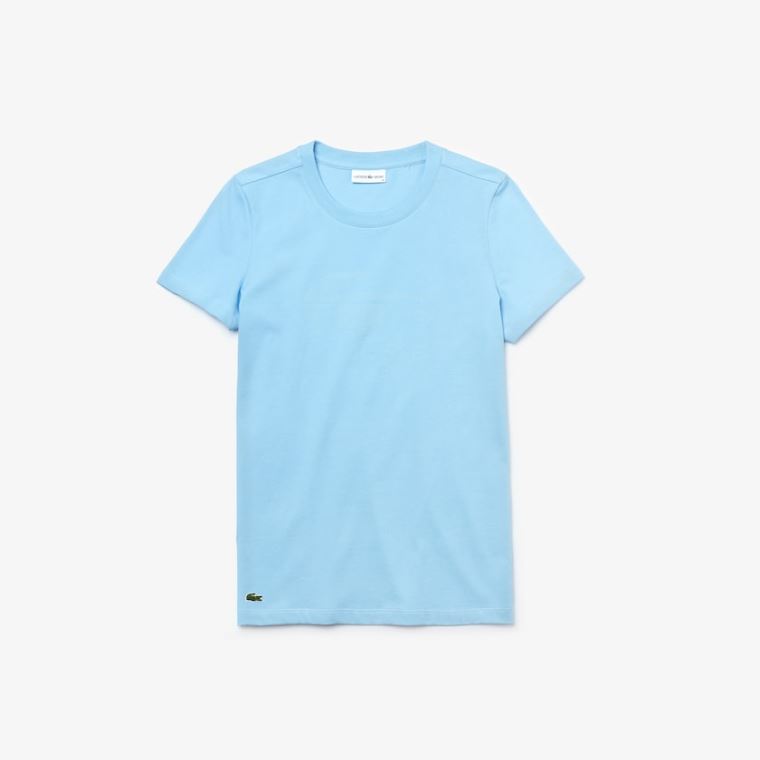 Lacoste SPORT Logo Print Organic Pamut Tenisz T-shirt Kék | OiFoG1Pe