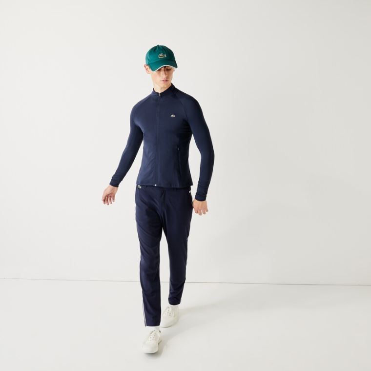 Lacoste SPORT Légáteresztő Ergonomic Zip Golf Jacket Sötétkék Kék | wSm5PMr7