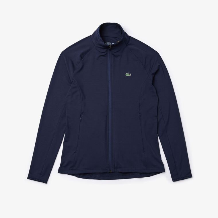 Lacoste SPORT Légáteresztő Ergonomic Zip Golf Jacket Sötétkék Kék | wSm5PMr7