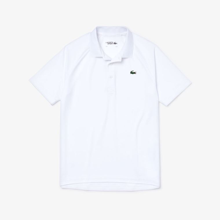 Lacoste SPORT Légáteresztő Run-Resistant Interlock Polo Shirt Fehér | 1UMupSZt