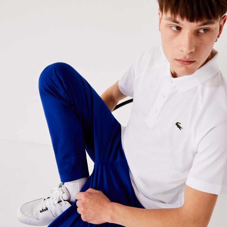 Lacoste SPORT Légáteresztő Run-Resistant Interlock Polo Shirt Fehér | 1UMupSZt